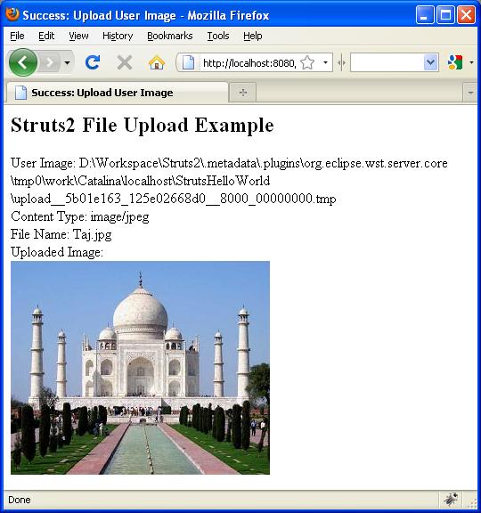 struts2-file-upload-success
