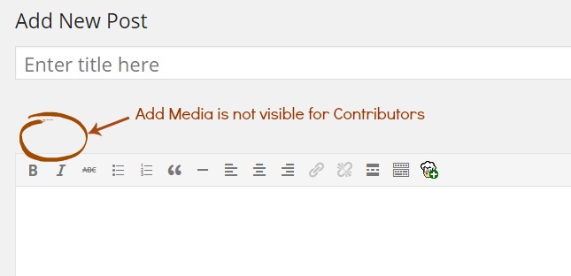 wordpress-contributor-add-media-disabled