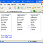 Listbox options javascript select all,move left-right, move up-down