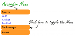 Create Simplest Accordion Menu using jQuery