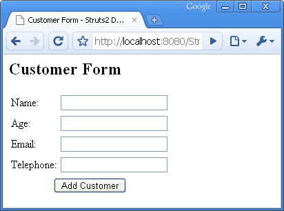 struts2-customer-form