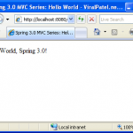 Spring 3 MVC: Create Hello World application in Spring 3.0 MVC