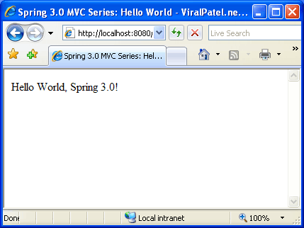 Spring 3 MVC: Create Hello World 