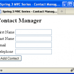 Spring 3 MVC: Handling Forms in Spring 3.0 MVC