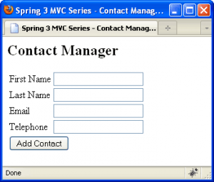 Spring 3 MVC: Handling Forms in Spring 3.0 MVC