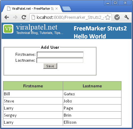 struts2-freemarker-ftl-example