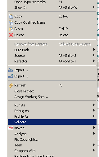 eclipse-project-validate eclipse-project-validate
