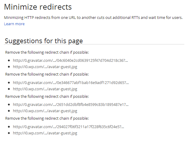 google-pagespeed-redirect