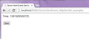 HTML5 Server-Sent Events with Java Servlets example