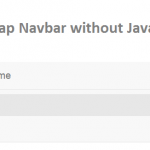 Bootstrap Navbar Menu without JavaScript
