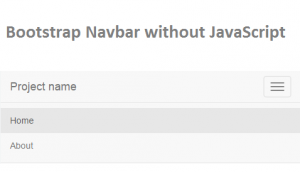 Bootstrap Navbar Menu without JavaScript