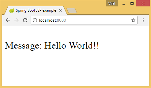 spring boot jsp example hello world demo