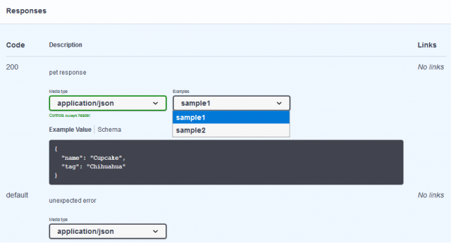 multiple examples in api response