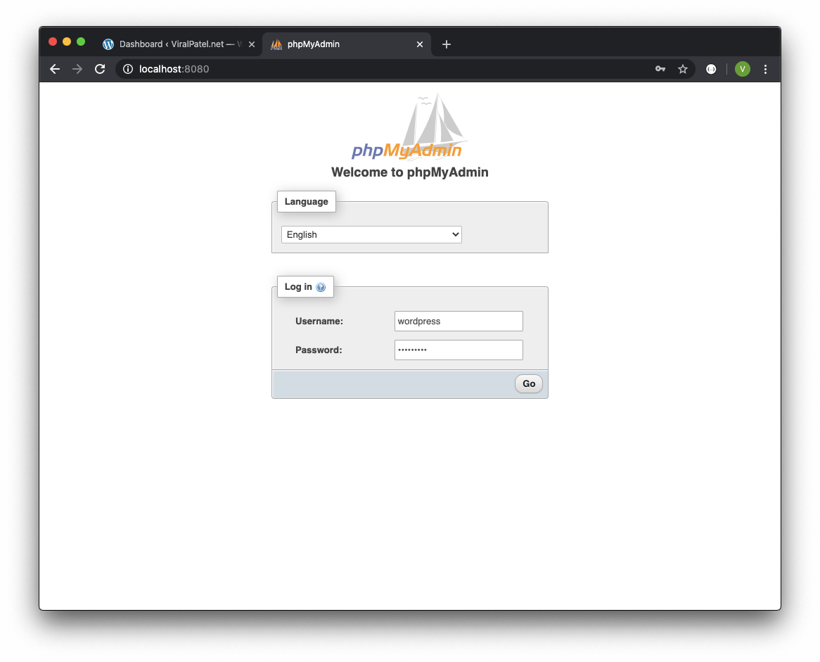phpmyadmin docker image phpmyadmin docker image